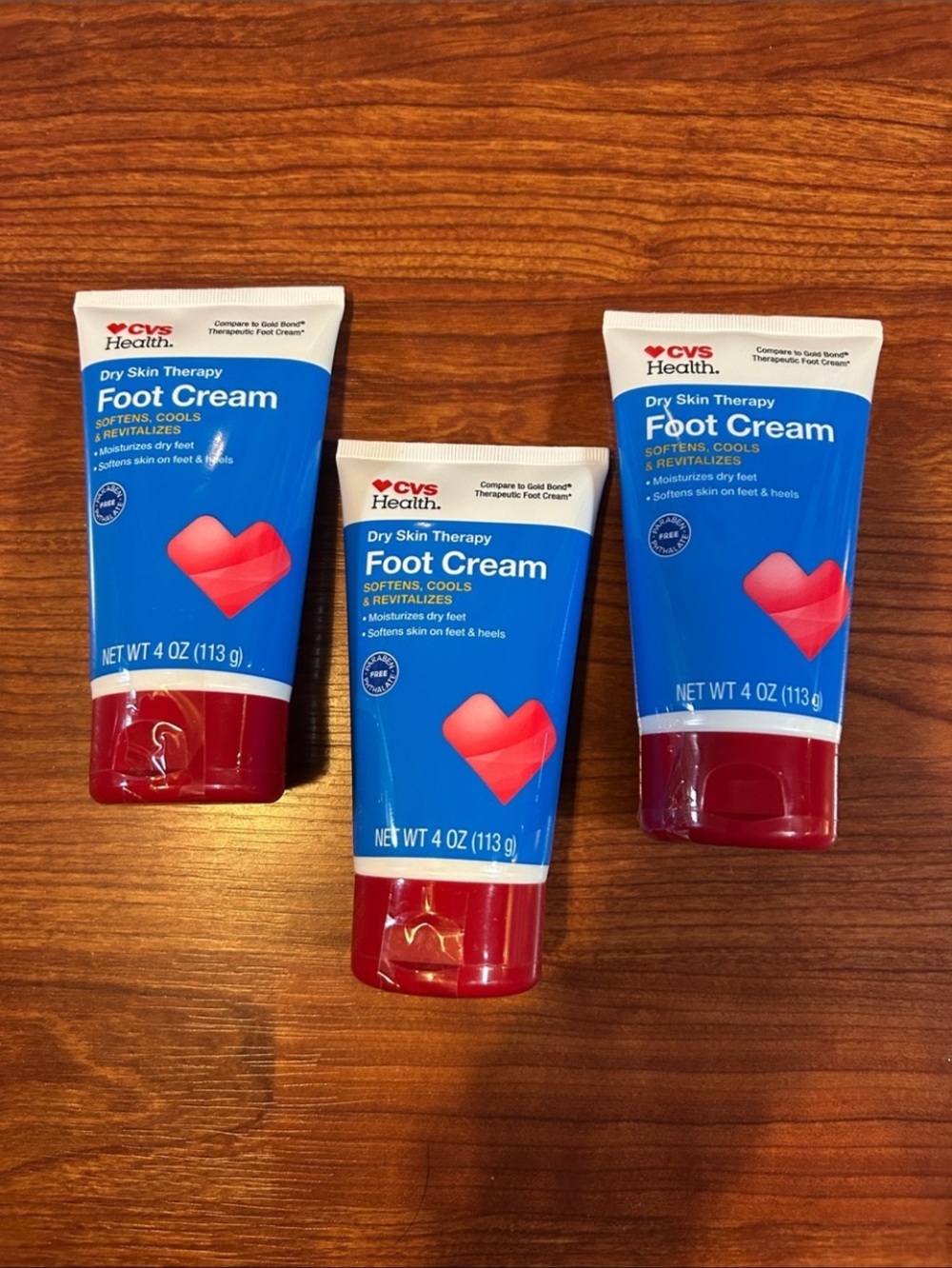 Bundle of 3pcs Foot Cream Dry Skin Therapy, 4oz each